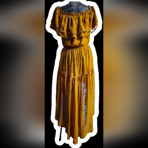 AEOM  Mustard High Low Dress - Picture 3 of 8